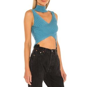 Revolve Superdown Blue Alora Top